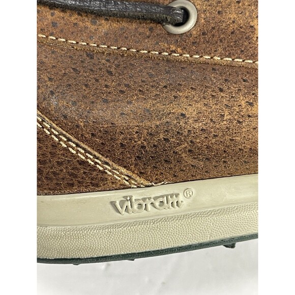 Martin Dingman Men’s 11.5 M Brown Leather Boat Golf Shoes Vibram Sole Brazil main image 2